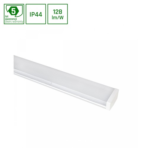 Limea 1200mm 40W - Prismatica, Nøytral hvit, 230V, 100°, IP44, IK10, 1200x110x60mm