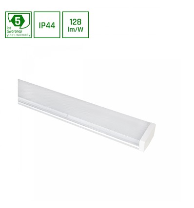 Limea 1200mm 40W - Prismatica, Nøytral hvit, 230V, 100°, IP44, IK10, 1200x110x60mm