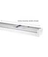 Limea 1200mm 40W - Prismatica, Nøytral hvit, 230V, 100°, IP44, IK10, 1200x110x60mm