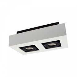 Produsenter Mirora LED Armatur GU10 x2 Overflate GU10 - 250V, IP20, 255x145x85mm, hvit, svart, rektangulær, justerbar, spot.