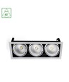 Modern-Dag innfelt spot 3x1LED COB Citizen 40° 230V 3x27W IP20 varm hvit