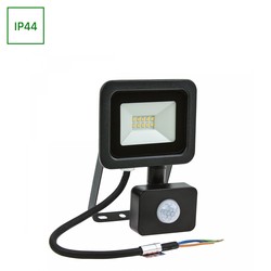 Spectrum LED Noctis Lux 2 10W - 230V, IP44, Varm Hvit, Svart, Med Sensor