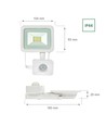 Noctis Lux 2 230V - 10W IP44, Hvit, Med sensor