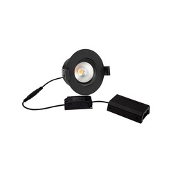 LED downlights HiluX D8 Tilt360 - Full Spectrum LED Innfelte Spotter, RA97, 3000K, Sort