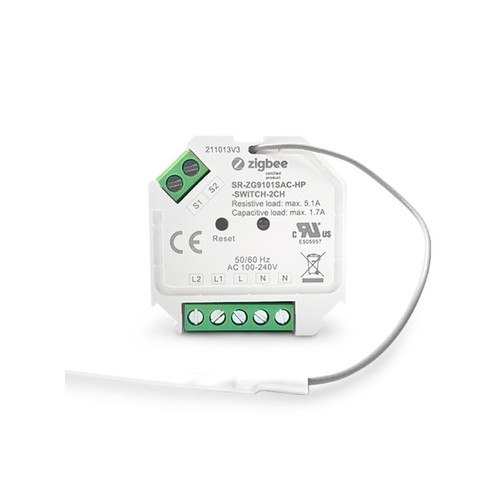 Mini ZigBee Dobbelbryter - 2 x 390W