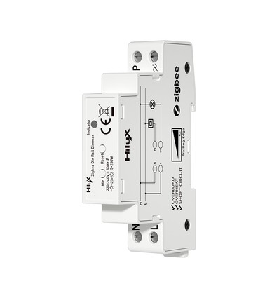 HiluX Zigbee DIN-skinne lysdimmer - 250W