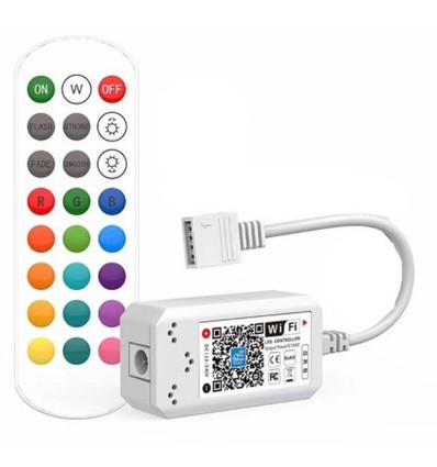 Smart Home RGB controller - Virker med Google Home, Alexa og smartphones, 12V (144W), 24V (288W)