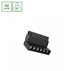 Spectrum LED System Shift Basic - Gitter XS Justerbar Lineær Lampe 110mm, 6W, 3000K, Sort