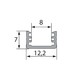 Profil for LED strips WOJSLIM med melkehvitt deksel 1m