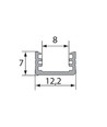 Profil LED-strips Slim - Melkehvit Dekkning, Uten Lyskilde, 1m