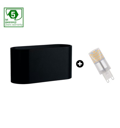 Sett: Squalla G9 lampe + 4W LED pære - 6000K (Kald hvit)