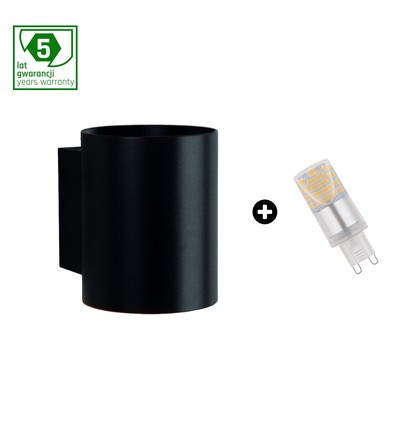 Sett: Squalla G9 Rør + 4W LED pære - 3000K (Varm hvit)