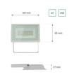 20W LED lyskaster - Hvit, arbeidslampe, IP65 utendørs