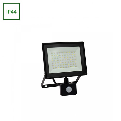 NOCTIS LUX 3 Lyskaster 50W 230V IP44 180x215x53mm SVART med PIR-sensor