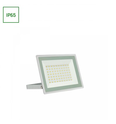 50W lyskaster - IP65, hvit, arbeidslampe, varmhvit, 18x14x2.7cm