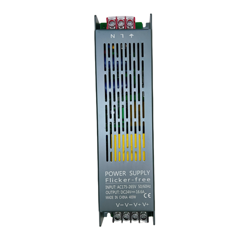 400W / 24V DC strømforsyning - 16.6A, IP20, Flicker free