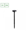 1W solcelle hagelampe med spyd CCT - 3 lysfarger, justerbar høyde, IP65, sort