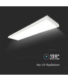 120x30 LED-panel, 40W - 110lm/W, innebygd i hvit ramme