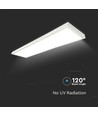 V-Tac 120x30 LED panel - 40W, 4000lm, innebygd i hvit ramme