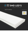 V-Tac 120x30 LED panel - 40W, 4400lm, innebygd i hvit ramme