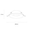 GU10 Downlight, IP65 - Hvit, rund, uten lyskilde
