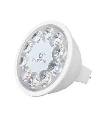 Gledopto 5W Zigbee LED-pære - Hue-kompatibel, 12V/24V, RGB+CCT, MR16 / GU5.3