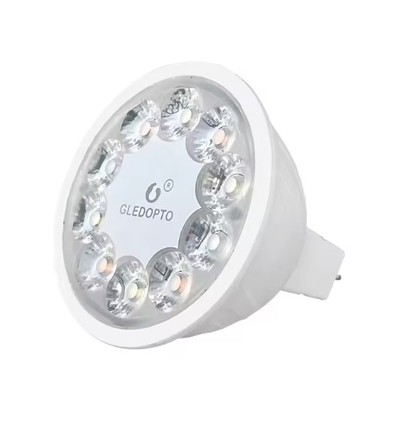 Gledopto 5W Zigbee LED-pære - Hue-kompatibel, 12V/24V, RGB+CCT, MR16 / GU5.3