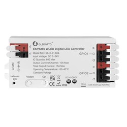 RGBIC LED strip tilbehør 12V/24V Gledopto RGBIC Wifi-kontroller - 12V/24V, 12V (180W) 24V (360W)