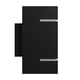 Squalla Lumo vegglampe uten lyskilde G9 230V IP20 80x150 svart firkantet