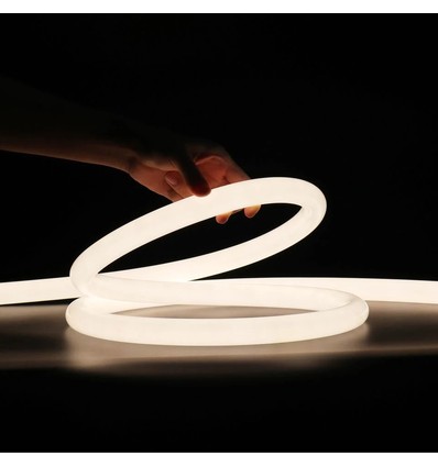 10W pr. meter Varmhvit D15 CLIP-ON Neon Flex LED - 230V, IP67