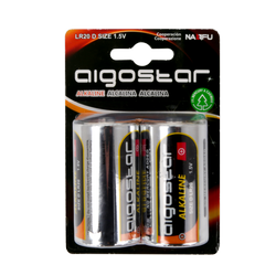 Batterier Alkalisk batteri LR20D 1,5V 2-pakning