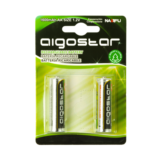 2 stk. Oppladbart AA Batteri - 1600mAh, 1.2V