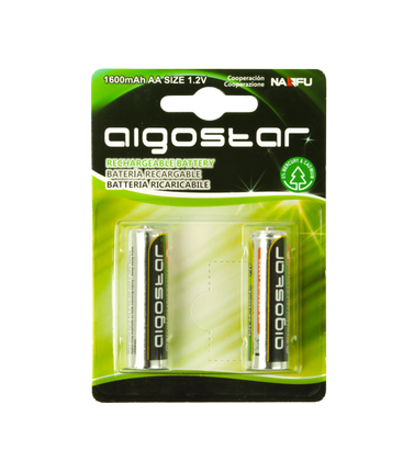 2 stk. Oppladbart AA Batteri - 1600mAh, 1.2V