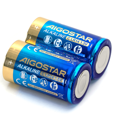 2 stk. Alkaline Batteri - LR14C, 1.5V