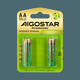 2 stk. Oppladbart AA Batteri - 1600mAh, 1.2V