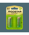 2 stk. Oppladbart AA Batteri - 1600mAh, 1.2V