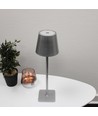 Oppladbar LED bordlampe Innendørs/utendørs - Sølv, berøringsdimbar, CCT, IP54 utendørs