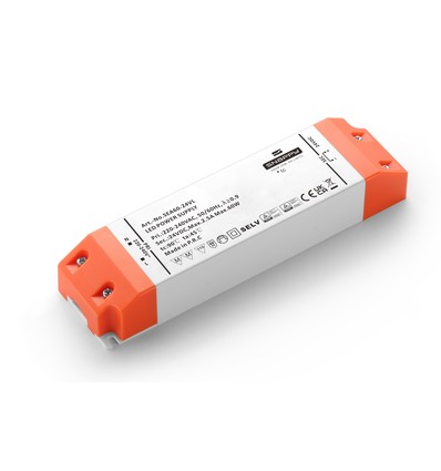 Snappy 60W / 24V DC strømforsyning - 2,5A, IP20 innendørs