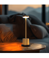 Oppladbar LED bordlampe med trådøs lading - Gull, IP54 Innendørs/utendørs, berøringsdimbar