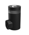 Torre ring 9W sort vegglampe, CCT - Rund, 3 lysfarger, IP54 utendørs, 230V, inkl. lyskilde