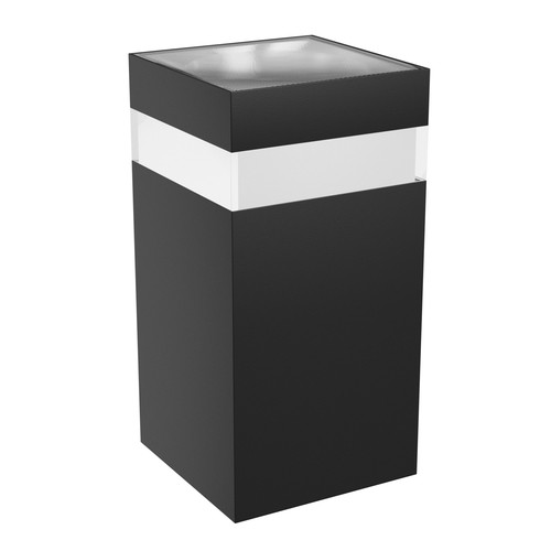 9W Torre ring vegglampe - IP54 utendørs, CCT, firkantet, 3 lysfarger, sort, inkl. lyskilde