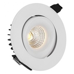LED downlights 9W downlight - RA90, Hull: Ø9,5 cm, Mål: Ø11,5 cm, hvit kant, dimbar, 12V-24V