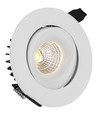 LEDlife 9W downlight - Hull: Ø9,5 cm, Mål: Ø11,5 cm, RA90, hvit kant, 12V-24V