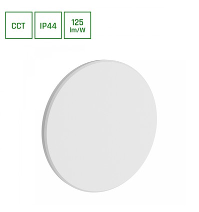 Piatta 12W 230V IP44 180x47mm Hvit Rundt Fasadebelysning