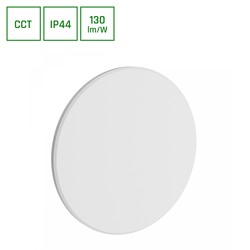  Piatta 18W 230V IP44 250x47mm Hvit Rundt Fasadebelysning.