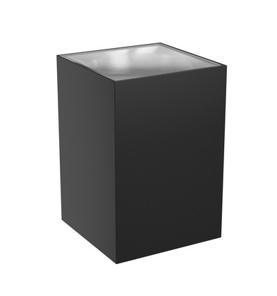 9W Torre vegglampe - IP54 utendørs, CCT, firkantet, 3 lysfarger, sort, inkl. lyskilde