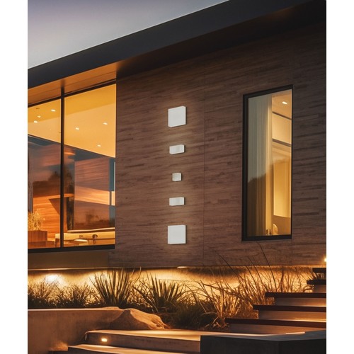 5W CCT vegglampe - IP54 utendørs, 10x10cm