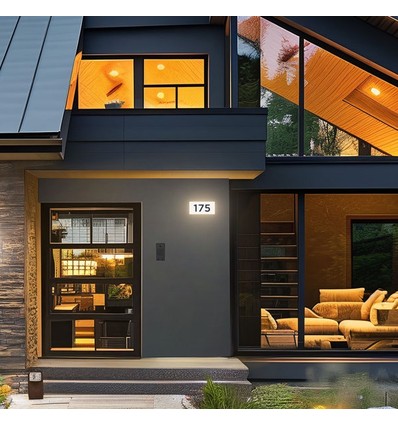 8W CCT vegglampe - IP54 utendørs, 20x10cm