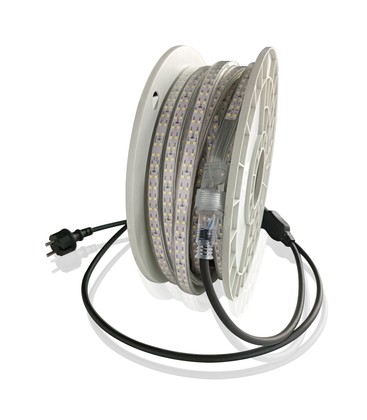 LEDlife arbeidslys 25m LED strip på trommel - 230V, IP67, 180 LED/m, 11W/m, 1100 lm/m