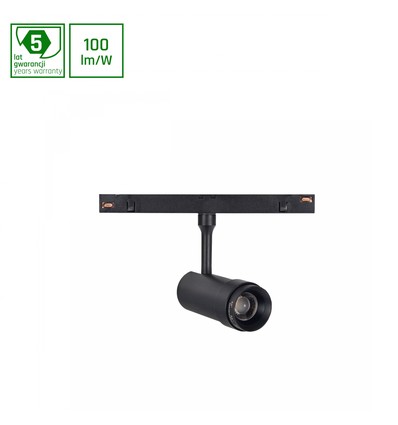 5W SHIFT SPOT ZOOM S til 48V skinnesystem - 3000K, RA90, 20-60° spredning, Ø3,5 x 8 cm